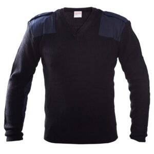 Μακρυμάνικο Πουλόβερ Στρατού σε μπλε Χρώμα (Κολόμβιο) V Λαιμόκοψη